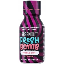 Shot konopny Green Out Fresh Bomb BubbleGum Strong guma balonowa 100ml Dutch Therapy data ważności 2025.08 cena 39,99zł