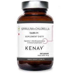 Kenay Spirulina Chlorella FytoMix V11 360tabletek cena 36,90zł