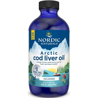 Nordic Naturals Arctic Cod Liver Oil (Olej z wątroby dorsza arktycznego BEZSMAKOWY) 237ml cena 121,50zł