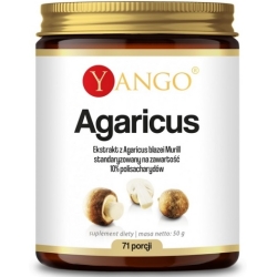 Yango Agaricus Ekstrakt 10% polisacharydów 50g cena 67,89zł