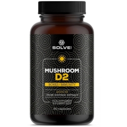 Witamina D2 z grzybów Shiitake 60kapsułek Solve Labs cena 69,00zł