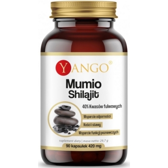 Yango Mumio Shilajit 40% Kwasów fulwowych 90kapsułek cena 61,90zł