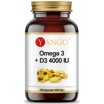 Yango Omega 3 + D3 4000 IU 60kapsułek cena 56,00zł