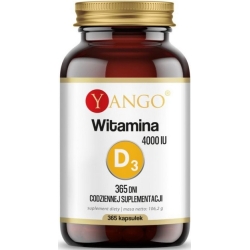 Yango Witamina D3 4000 IU na 365 dni 365kapsułek cena 55,85zł