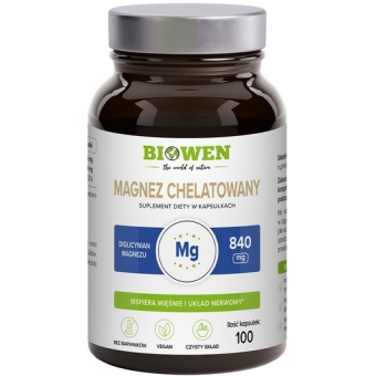 Biowen Magnez Chelatowany 840mg 100kapsułek cena 49,90zł