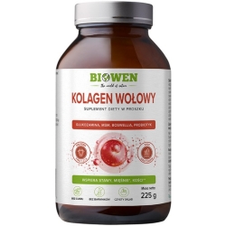 Biowen Kolagen wołowy typu I, II, III w proszku 225g cena 99,99zł