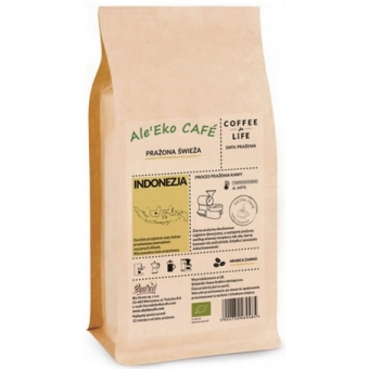 Ale'Eko CAFÉ Kawa Ziarnista Indonejza 500g Coffee for Life PROMOCJA cena 69,00zł