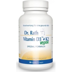Dr Rath Vitamin D3 + K2 vegan 90kapsułek cena 87,00zł