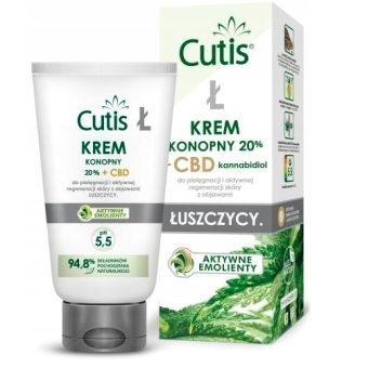 Cutis Ł - ŁUSZCZYCA maść konopna 20%+CBD 120ml cena 59,90zł