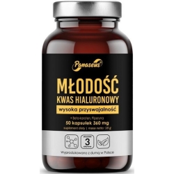 Yango Panaseus Młodość Kwas hialuronowy 50kapsułek cena 19,35zł