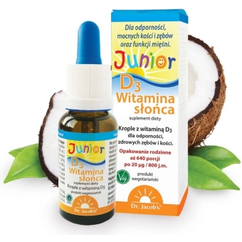 Dr Jacobs Witamina Słońca D3 Junior krople 30ml PROMOCJA  cena 23,70zł