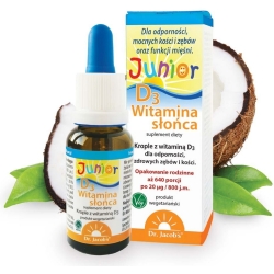 Dr Jacobs Witamina Słońca D3 Junior krople 20ml PROMOCJA cena 25,90zł