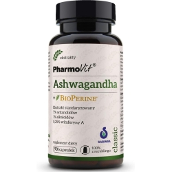 Pharmovit Ashwagandha + BioPerine® 90kapsułek cena 26,30zł