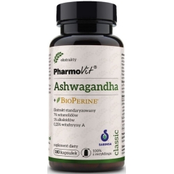 Pharmovit Ashwagandha + BioPerine® 180kapsułek cena 38,55zł