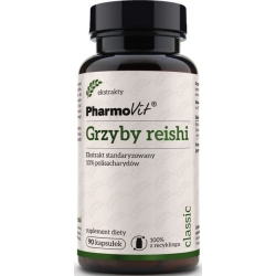 Pharmovit Grzyby reishi 10% polisacharydów 90kapsułek cena 32,50zł
