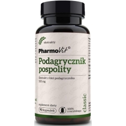 Pharmovit Podagrycznik pospolity ekstrakt 450mg 90kapsułek cena 28,10zł