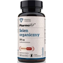 Pharmovit Selen organiczny L-selenometionina 300ug 60kapsułek cena 24,70zł