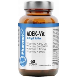 Pharmovit Clean Label Witamina ADEK-Vit Softgel Active 60kapsułek cena 41,00zł