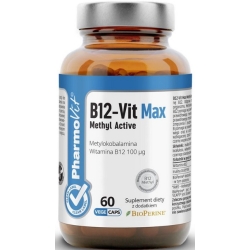 Pharmovit Clean Label B12-Vit Max Methyl Active 60kapsułek cena 25,90zł