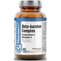 Pharmovit Clean Label Beta-karoten Complex 60kapsułek cena 27,00zł