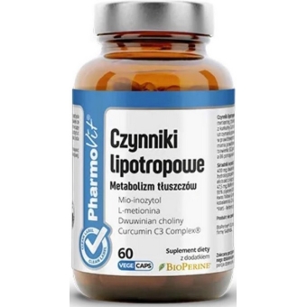 Pharmovit Clean Label Czynniki lipotropowe 60kapsułek cena 32,80zł
