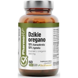 Pharmovit Clean Label Dzikie oregano 10% karwakrolu, tymolu 60kapsułek cena 27,60zł