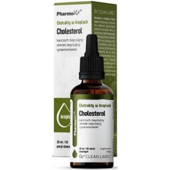 Pharmovit Clean Label Ekstrakty w kroplach Cholesterol 30ml cena 32,40zł