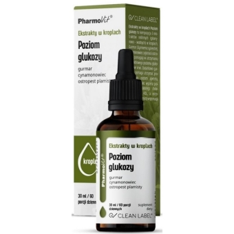 Pharmovit Clean Label Ekstrakty w kroplach Poziom glukozy 30ml cena 30,50zł