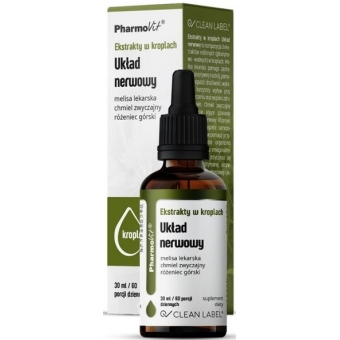 Pharmovit Clean Label Ekstrakty w kroplach Układ nerwowy 30ml cena 32,40zł