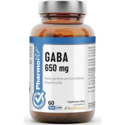 Pharmovit Clean Label GABA (doby sen) 650mg 60kapsułek cena 27,90zł