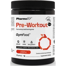 Pharmovit GymFood Pre-Workout Plus Formuła przedtreningowa (grejpfrut) 500g cena 87,90zł