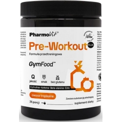 Pharmovit GymFood Pre-Workout Plus Formuła przedtreningowa (owoce tropikalne) 500g cena 87,90zł