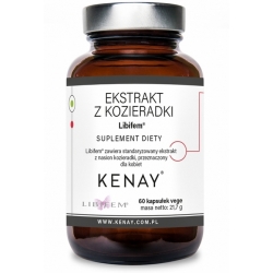 Kenay ekstrakt z kozieradki Libifem 60kapsułek data ważności 2025.08 cena 39,99zł