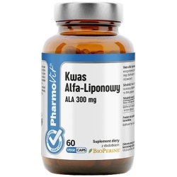 Pharmovit Clean Label Kwas Alfa-Liponowy ALA 300mg 60kapsułek PROMOCJA  cena 27,10zł