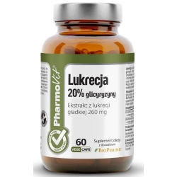 Pharmovit Clean Label Lukrecja 20% glicyryzyny 60kapsułek cena 31,50zł