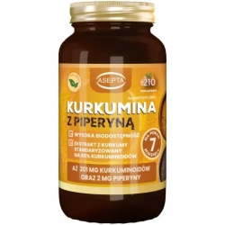 Asepta Kurkumina z piperyną 210kapsułek cena 51,50zł