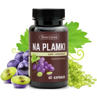 Skoczylas Na plamki Cynk + Beta karoten + Witamina E 60kapsułek cena 57,50zł