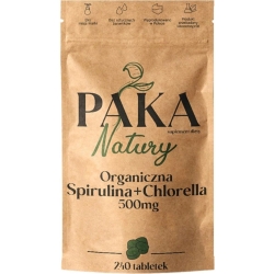 Paka Natury Organiczna Spirulina + Chlorella 240tabletek cena 49,90zł