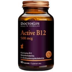 Doctor Life Active Witamina B12 500mcg 60kapsułek cena 42,45zł