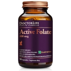 Doctor Life Active Folate 800mcg 90kapsułek cena 49,90zł