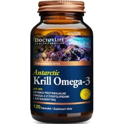 Doctor Life Antarctic Krill Oil 600mg Omega-3 120kapsułek cena 154,90zł