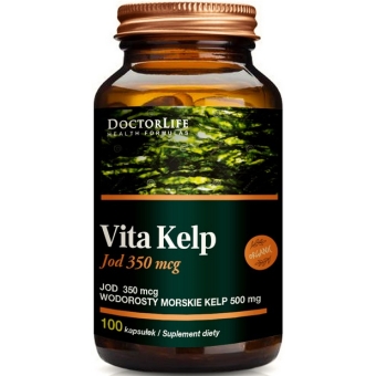Doctor Life Vita Kelp Jod 350mg 100kapsułek cena 65,25zł