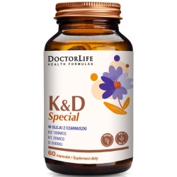 Doctor Life Witamina K & Witamina D3 Special w oleju z czarnuszki 60kapsułek cena 47,50zł