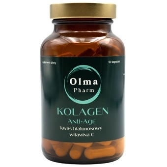 Olma Pharm Kolagen Anti-Age z Kwasem Hialuronowym + Witamina C 90kapsułek cena 52,90zł