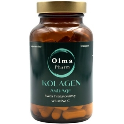 Olma Pharm Kolagen Anti-Age z Kwasem Hialuronowym + Witamina C 90kapsułek cena 52,90zł