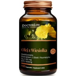 Doctor Life Olej z wiesiołka 1300mg 100kapsułek cena 78,25zł