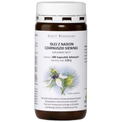 Sanct Bernhard Olej z nasion czarnuszki siewnej 180kapsułek cena 45,50zł