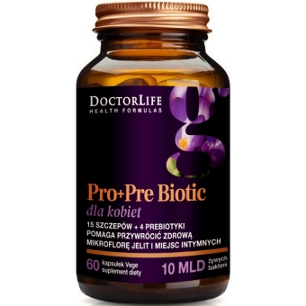 Doctor Life Pro+Pre Biotic dla kobiet 60kapsułek cena 77,90zł