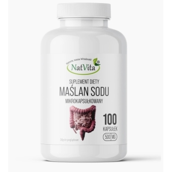 Natvita Maślan Sodu kwas masłowy 100kapsułek cena 49,90zł
