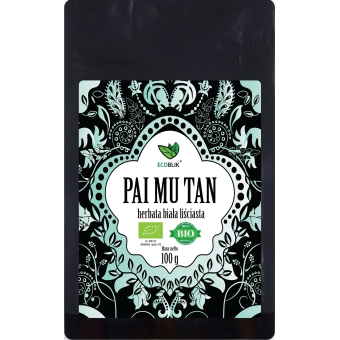 ECOBLIK Herbata Pai Mu Tan (Biała liściasta) EKO 100g cena 23,00zł